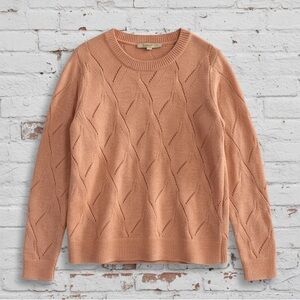 LOFT Women's Peach Crewneck Sweater